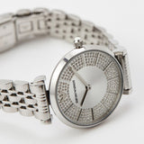 Emporio Armani Gianni T-Bar Quartz Silver Dial Silver Steel Strap Watch For Women - AR11445