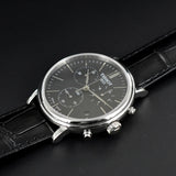 Tissot Carson Premium Chronograph Black Dial Black Leather Strap Watch For Men - T122.417.16.051.00