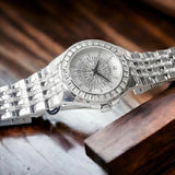 Bulova Phantom Crystal Silver Dial Silver Steel Strap Watch for Men - 96A236