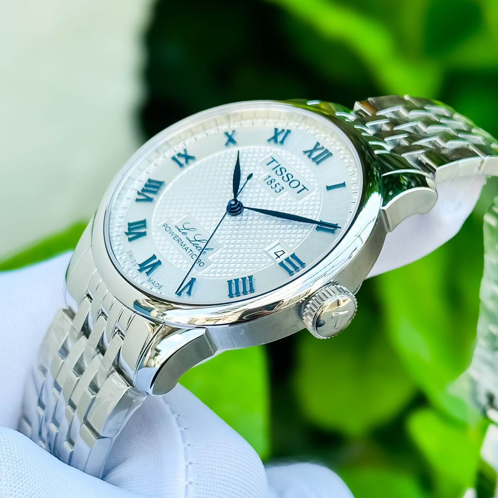 Tissot Le Locle Powermatic 80 Silver Dial Silver Steel Strap Watch for Men - T006.407.11.033.03