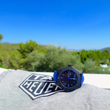 Tag Heuer Aquaracer Calibre 5 Automatic Titanium Blue Dial Blue Nylon Strap Watch for Gents - WAY208B.FC6382