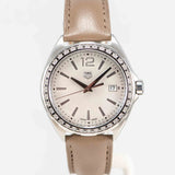 Tag Heuer Formula 1 Quartz Mother of Pearl Dial Brown Leather Strap Watch for Women - WBJ131A.FC8255