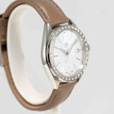 Tag Heuer Formula 1 Quartz Mother of Pearl Dial Brown Leather Strap Watch for Women - WBJ131A.FC8255