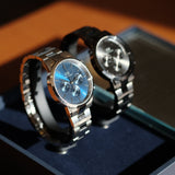 Daniel Wellington Iconic Link Chronograph Grey Dial Grey Steel Strap Watch for Men - DW00100643