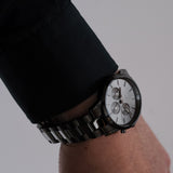 Daniel Wellington Iconic Link Chronograph Grey Dial Grey Steel Strap Watch for Men - DW00100643