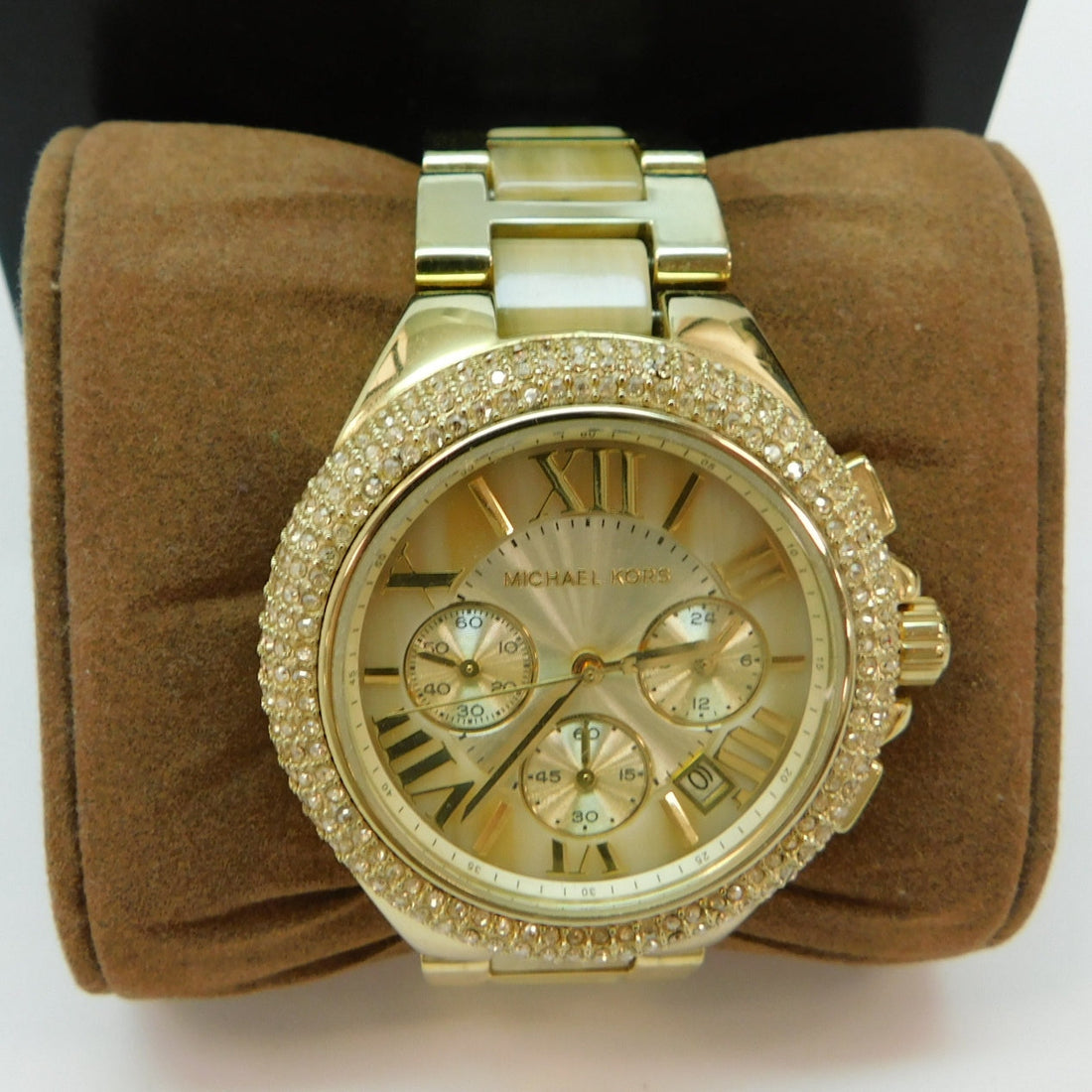 Michael Kors Camille Gold Dial Gold Steel Strap Watch for Women - MK5902