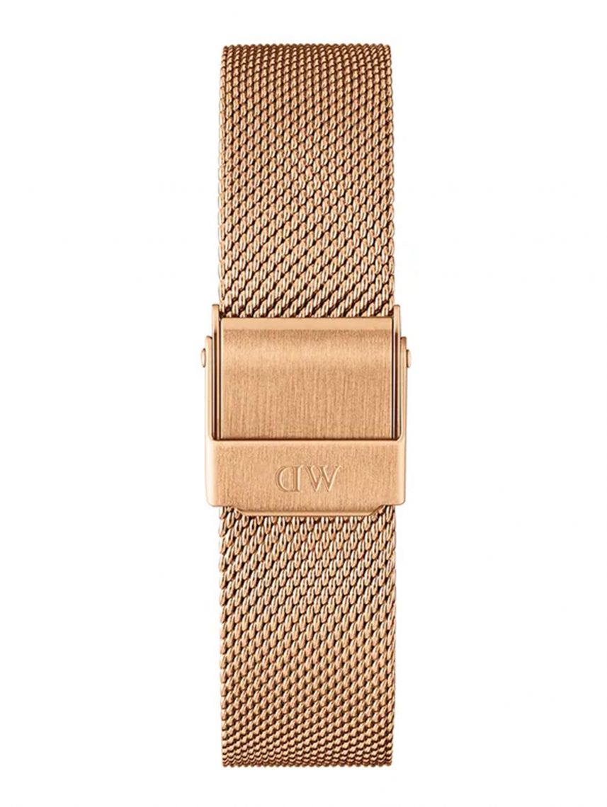 Daniel Wellington Classic Petite Melrose White Dial Rose Gold Mesh Bracelet Watch For Women - DW00100163