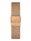Daniel Wellington Classic Petite Melrose White Dial Rose Gold Mesh Bracelet Watch For Women - DW00100163