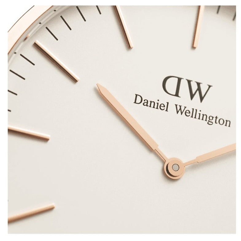 Daniel Wellington Classic St Mawes White Dial Brown Leather Strap Watch For Men - DW00100006