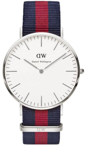 Daniel Wellington Classic Oxford White Dial Two Tone Nylon Strap Watch For Men - DW00100015
