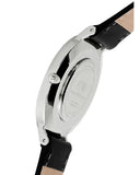 Daniel Wellington Classic Sheffield White Dial Black Leather Strap Watch For Men - DW00100020