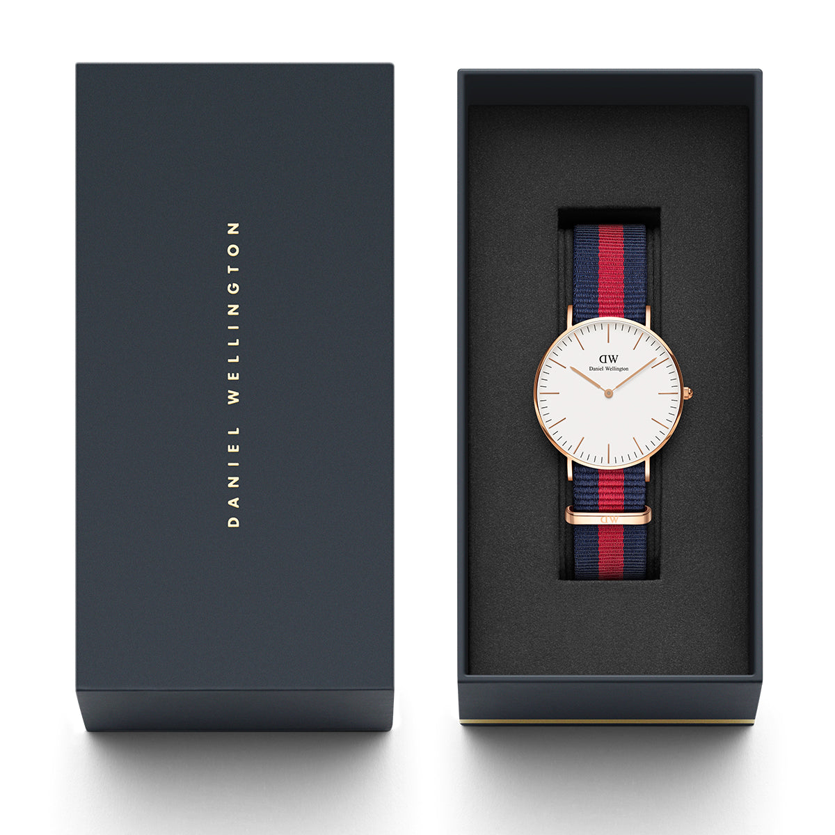 Daniel Wellington Classic Oxford White Dial Two Tone NATO Strap Watch For Women - DW00100029