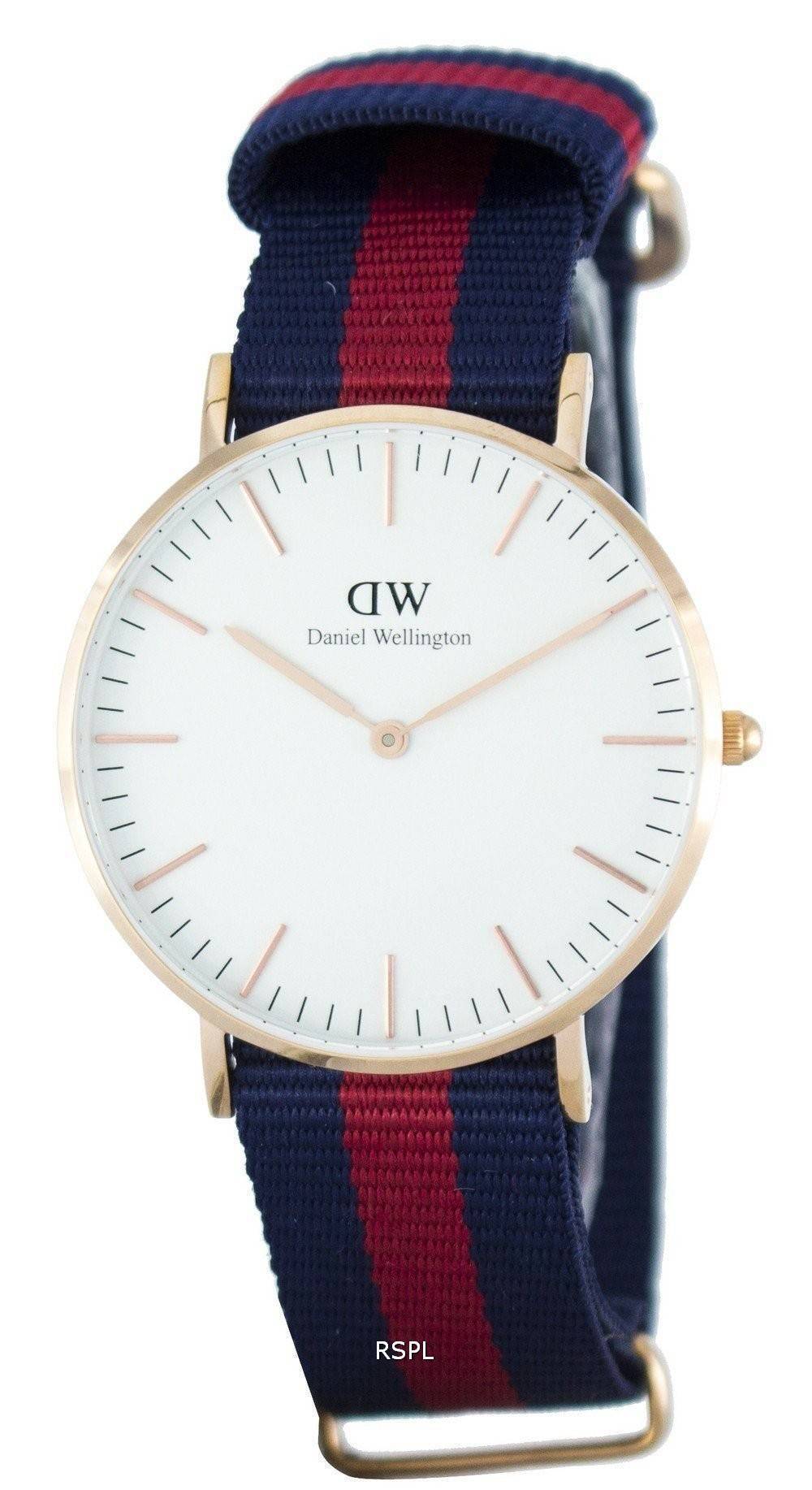 Daniel Wellington Classic Oxford White Dial Two Tone NATO Strap Watch For Women - DW00100029