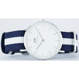 Daniel Wellington Classic Glasgow White Dial Two Tone NATO Strap Unisex Watch - DW00100047