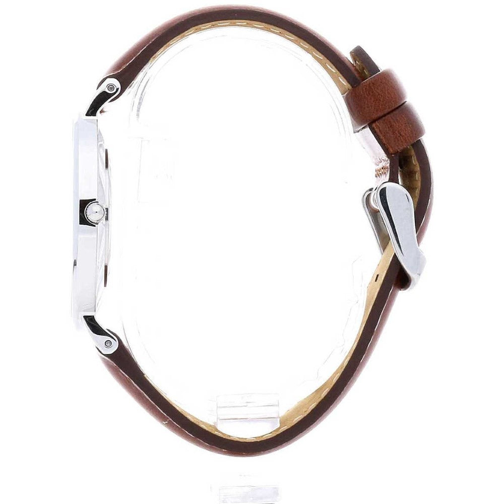 Daniel Wellington St Mawes White Dial Brown Leather Strap Watch For Men - DW00100052