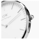 Daniel Wellington Classy St Mawes White Dial Brown Leather Strap Watch For Women - DW00100067