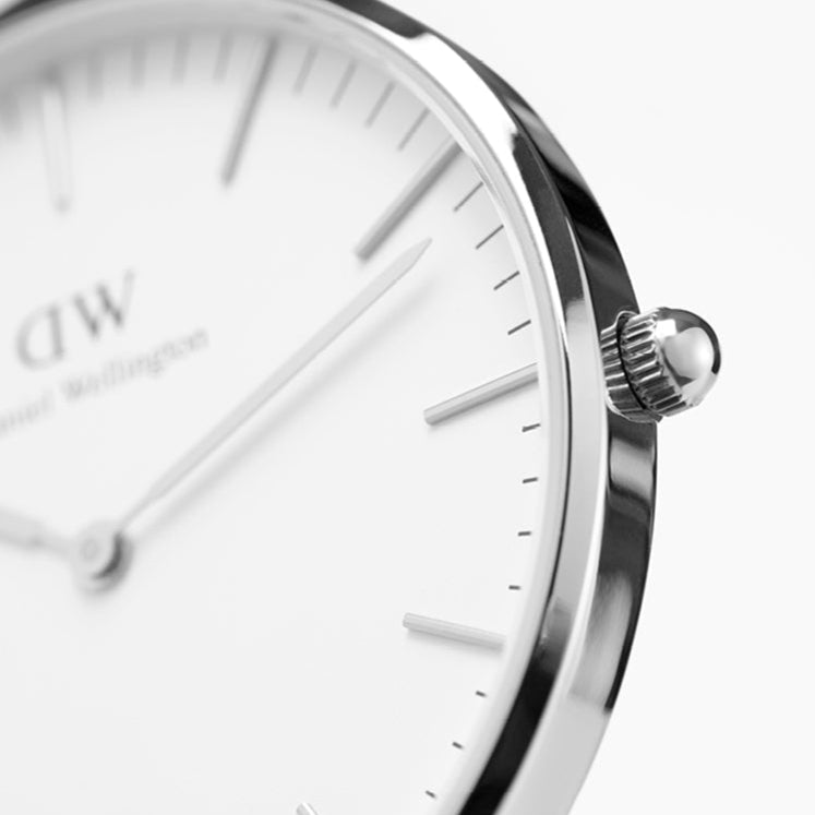 Daniel Wellington Classic Southampton White Dial Three Tone Nylon Strap Watch For Women - DW00100050