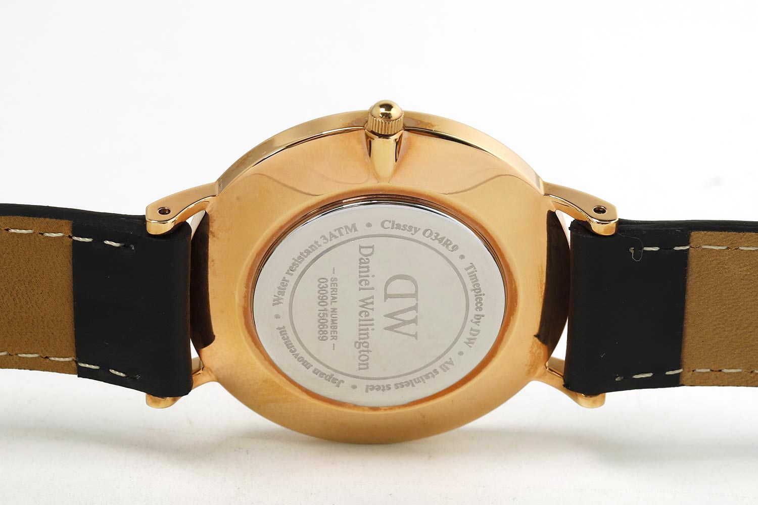 Daniel Wellington Classic Sheffield White Dial Black Leather Strap Watch For Women - DW00100076