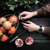 Daniel Wellington Classic Sheffield Black Dial Black Leather Strap Watch For Men - DW00100127