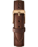 Daniel Wellington Petite St Mawes Black Dial Brown Leather Strap Watch For Women - DW00100169