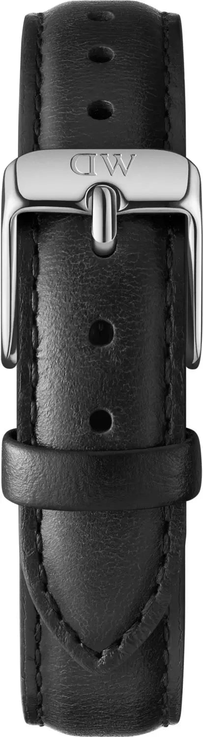 Daniel Wellington Classic Petite Sheffield White Dial Black Leather Strap Watch For Women - DW00100186