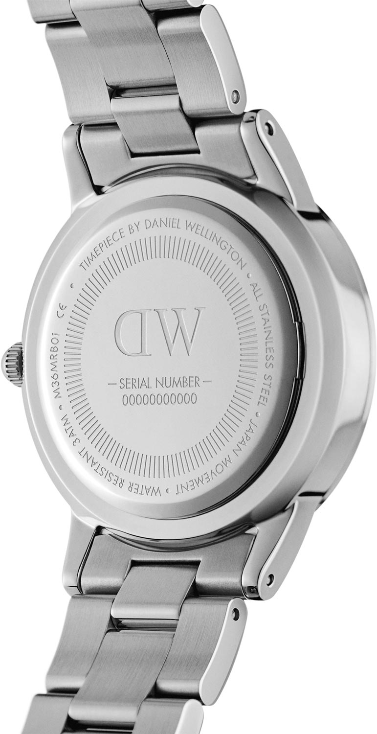 Daniel Wellington Iconic Link White Dial Silver Steel Strap Watch for Women - DW00100203