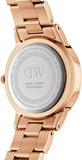 Daniel Wellington Iconic Link White Dial Rose Gold Steel Strap Watch for Women - DW00100213