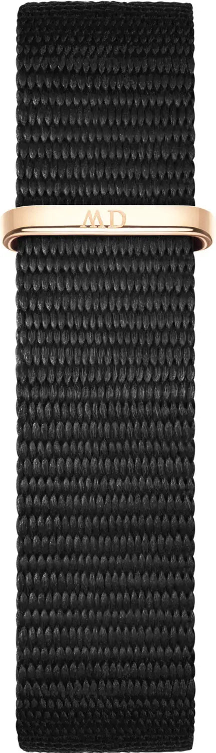 Daniel Wellington Classic Petite Cornwall Black Dial Black NATO Strap Watch For Women - DW00100215