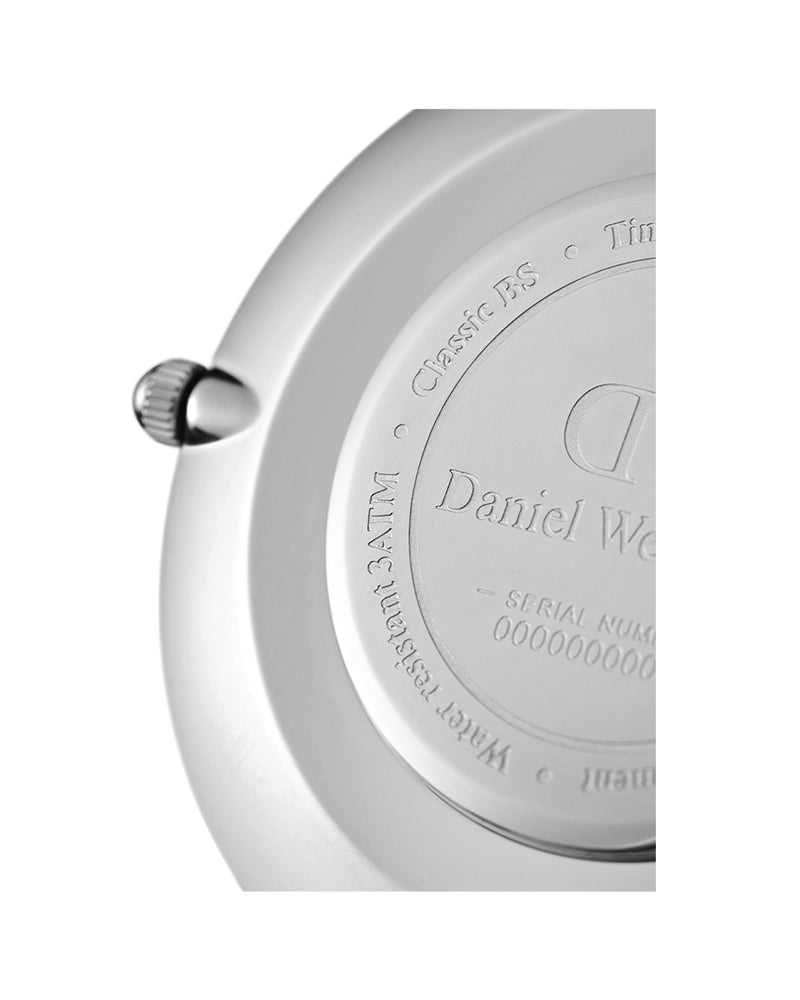 Daniel Wellington Petite Sterling Black Dial Silver Mesh Bracelet Watch For Women - DW00100218