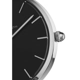 Daniel Wellington Petite Sterling Black Dial Silver Mesh Bracelet Watch For Women - DW00100218