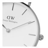 Daniel Wellington Petite Sterling White Dial Silver Mesh Bracelet Watch For Women - DW00100220
