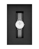Daniel Wellington Petite Sterling White Dial Silver Mesh Bracelet Watch For Women - DW00100220