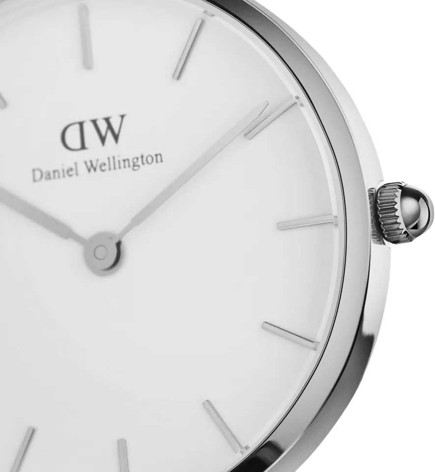 Daniel Wellington Classic Petite Reading White Dial Black Leather Strap Watch For Women - DW00100241