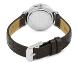 Daniel Wellington Classic Petite York White Dial Brown Leather Strap Watch For Women - DW00100244