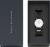 Daniel Wellington Classic Petite Cornwall White Dial Black Nylon Strap Watch For Women - DW00100252