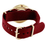 Daniel Wellington Classic Roselyn White Dial Maroon Nylon Strap Watch For Women - DW00100267