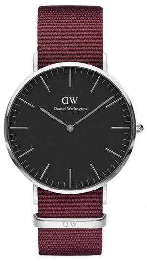 Daniel Wellington Classic Roselyn Black Dial Red NATO Strap Dial Watch For Women - DW00100270