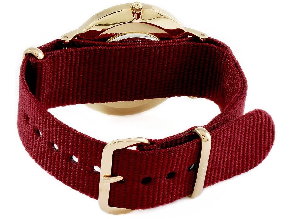 Daniel Wellington Classic Roselyn White Dial Red NATO Strap Watch For Women - DW00100271