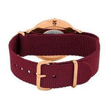 Daniel Wellington Classic Roselyn Black Dial Maroon Nylon Strap Watch For Women - DW00100273
