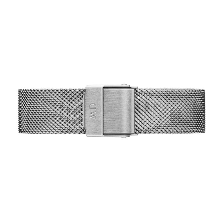 Daniel Wellington Petite Sterling Black Dial Silver Mesh Bracelet Watch For Women - DW00100304