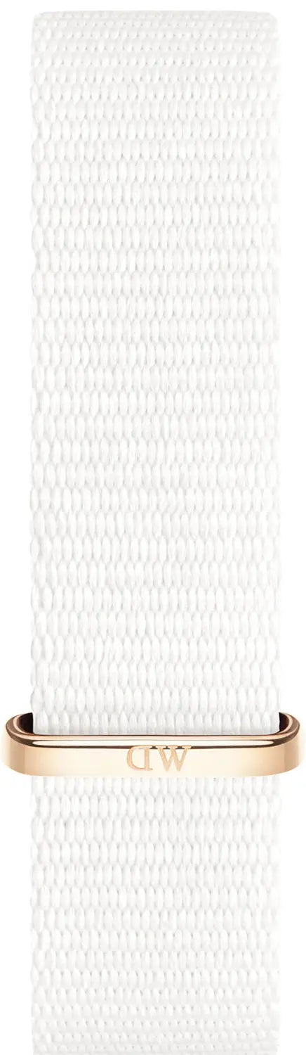 Daniel Wellington Classic Petite Dover White Dial White Nylon Strap Watch For Women - DW00100311