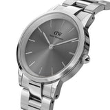 Daniel Wellington Link Grey Dial Silver Steel Strap Watch For Men - DW00100328