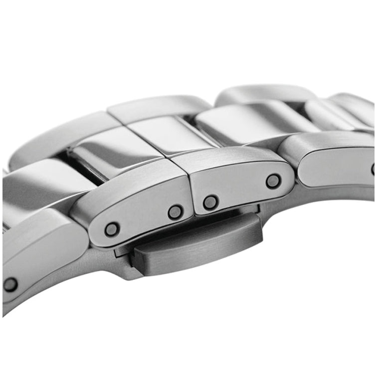 Daniel Wellington Iconic White Dial Silver Steel Strap Watch For Men - DW00100341