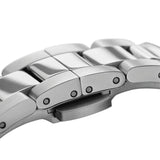 Daniel Wellington Iconic Link Black Dial Silver Steel Strap Watch For Women - DW00100342