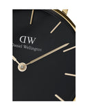 Daniel Wellington Classic Petite Evergold Black Dial Gold Mesh Bracelet Watch For Women - DW00100349