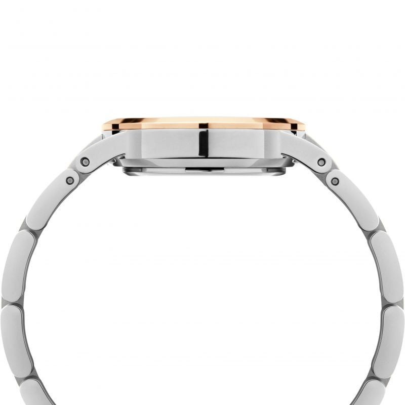 Daniel Wellington Iconic Link White Dial Two Tone Steel Strap Watch For Women - DW00100358