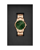 Daniel Wellington Iconic Link Emerald Green Dial Rose Gold Steel Strap Watch For Women - DW00100419