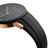 Daniel Wellington Iconic Motion Black Dial Black Rubber Strap Watch For Men - DW00100425