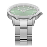 Daniel Wellington Iconic Link Emerald Green Dial Silver Steel Strap Watch For Men - DW00100427