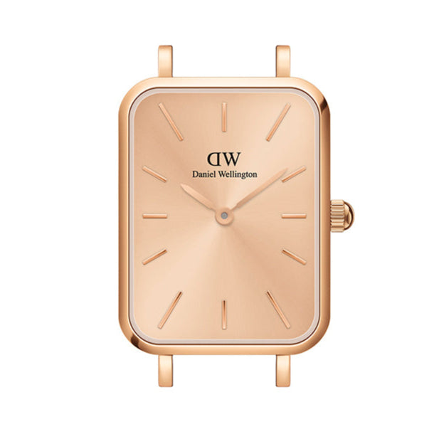 Daniel Wellington Quadro Unitone Rose Gold Dial Rose Gold Mesh Strap Watch For Women - DW00100484